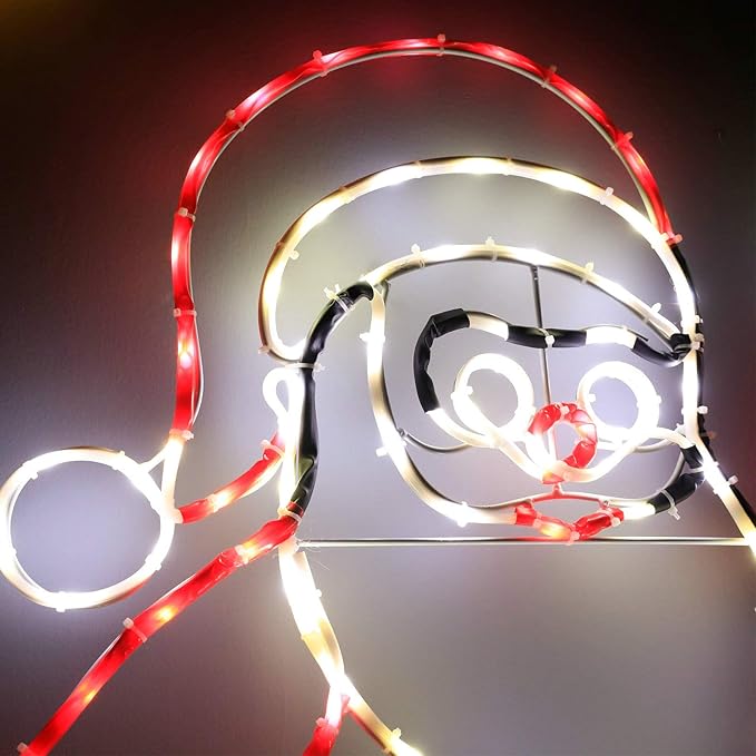 Snokip 5Ft 273 LED Santa Claus Light with Controller, Colorful Neon Light for Outdoor Indoor Home Garden Christmas Festival Party Decoration