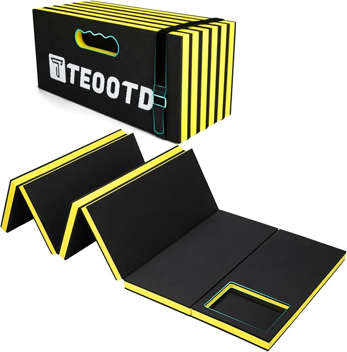 1.2" Extra Thick Foldable Kneeling Mat with Magnetlc Tool Compartment, 5 Fold Multi-Use Comfortable EVA Foam Cushion Pad with Handle & Storage Belt for Workshop Repairing,Gardening 47.3x17.3x1.2"