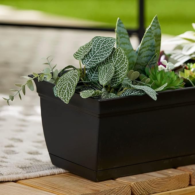 The HC Companies 30" Eclipse Plastic Window Box 7.76"x29.98"x6.57" Plastic Eclipse in Warm Gray Color