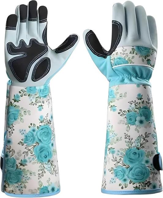 Gardening Gloves for Women Men, Long Work Gloves Thorn Proof for Rose Pruning Cactus Trimming for Gardener Yard Work