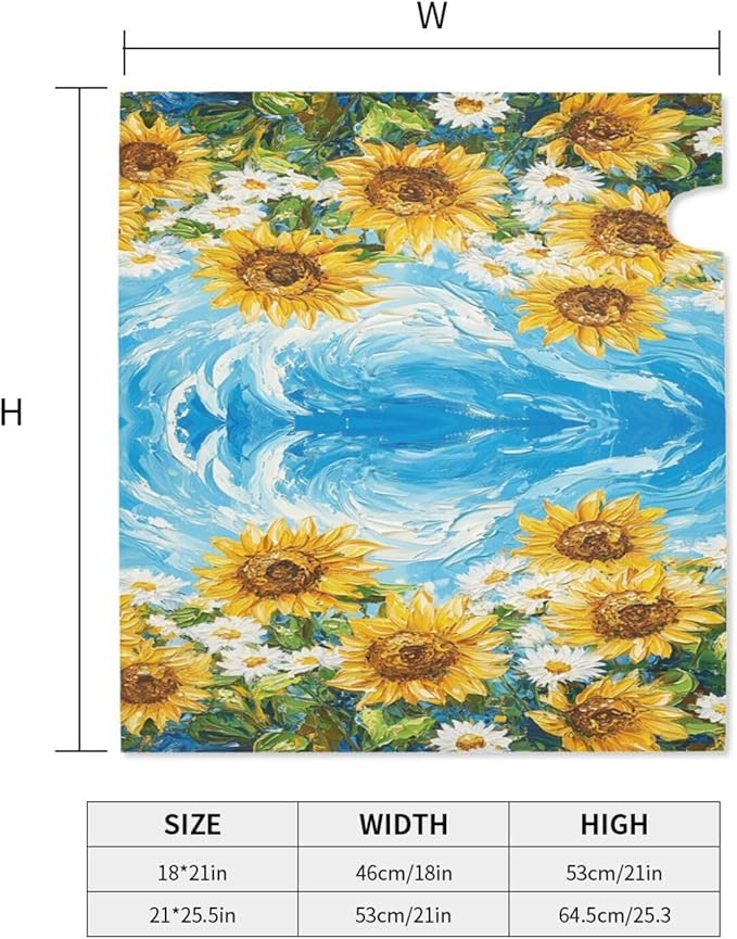 Mailbox Covers Sunflower Daisy Flower Art Magnetic Letter Post Box Cover Standard Size 25.5 x 21 Inch Garden Yard Home Decorative