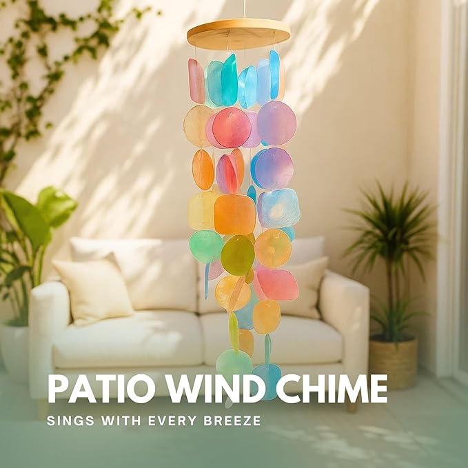 Solange & Frances Garden Decor Wind Chimes for Outside - Elegant Patio Decorations Outdoor, Yard Decor Gifts for Women, Ideal White Elephant Gifts, Christmas Decoration Indoor