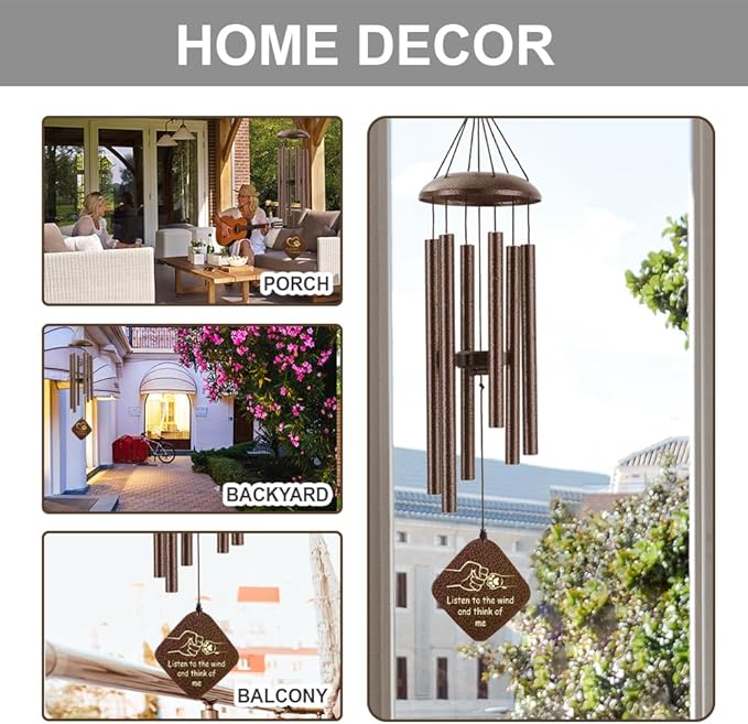 Dog Memorial Gifts, Pet Memorial Wind Chimes for Dogs, Loss of Dog Passing Away Remembrance Bereavement Sympathy Gift, Cat Memorial 32"