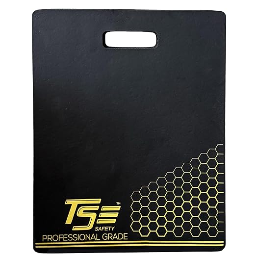 True Flex Protective Kneeling Pad, Premium Quality Neoprene Pad, Heavy Duty Stabilization, Easy to Carry Handle, Comfortable Ergonomic Design Kneeling Mat by TSE Safety,Black 14 inches x 18 inches
