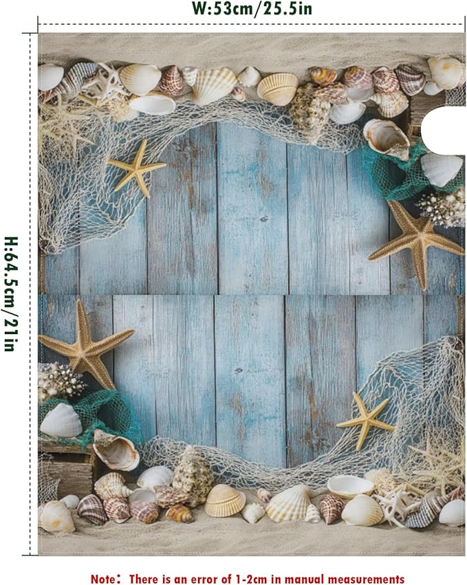 Beach Mailbox Cover Summer Starfish Mail Box Covers Magnetic Shell Mailbox Wraps 25.5x21 inch Outdoor Decor for Garden Yard