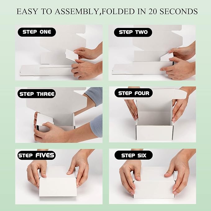 Small Shipping Boxes 6x4x4 Inch (25 Pack) - Sturdy White Corrugated Cardboard Boxes for Small Business, Ecommerce, Mailing & Packaging | Recyclable Gift & Storage Boxes