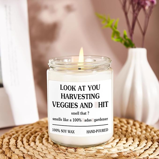 Gardening Gifts for Women - Unique Plant Lover Present, Funny Garden Gift, Relax Candle, Best Gift for Gardeners, Christmas Gifts Cool Plant Mom, Funny Garden, Growing Candle (Gardening)
