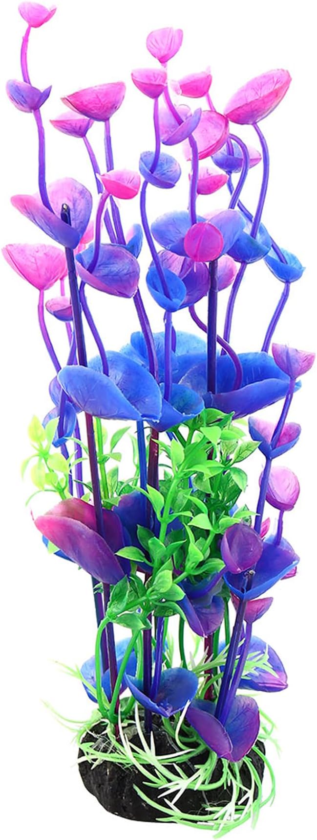 Aquarium Decoration,Plastic Plant Decoration for Aquarium Landscaping, 8.3Inch(Purple Green)