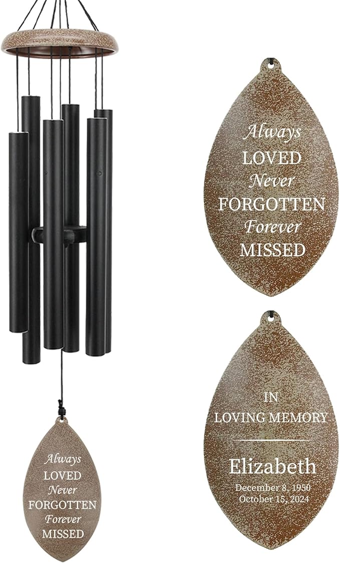 ASTARIN Deep Tone Memorial Wind Chimes Personalized, Sorry for You Loss Bereavement Gifts, Outside Condolence Wind Chime for Loss of Mother Father