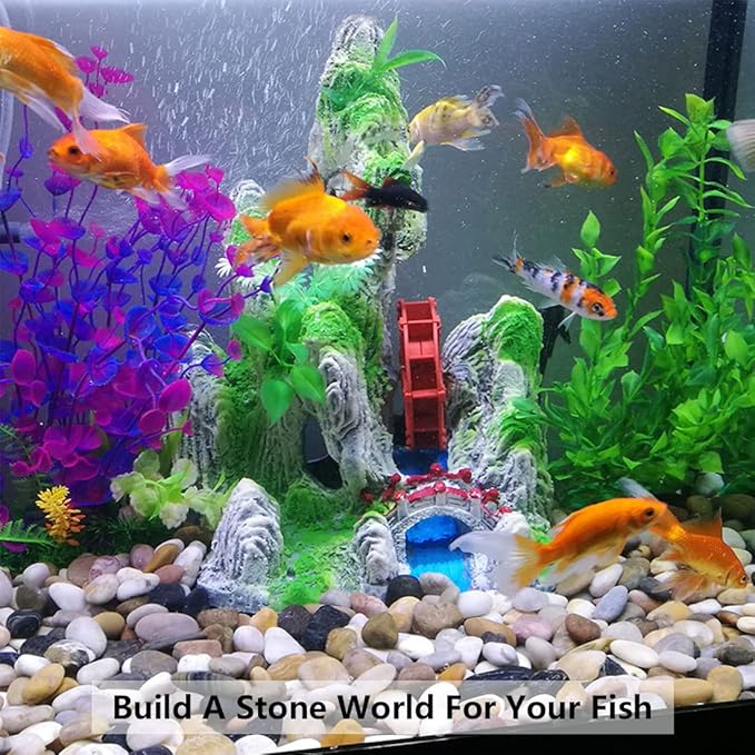 20lbs White River Rocks, 1-2 Inch Natural Pebbles for Indoor Plants, High Polished Decorative Stones Vase Filler Fish Tank Aquariums Landscaping Garden Outdoor and Indoor DIY