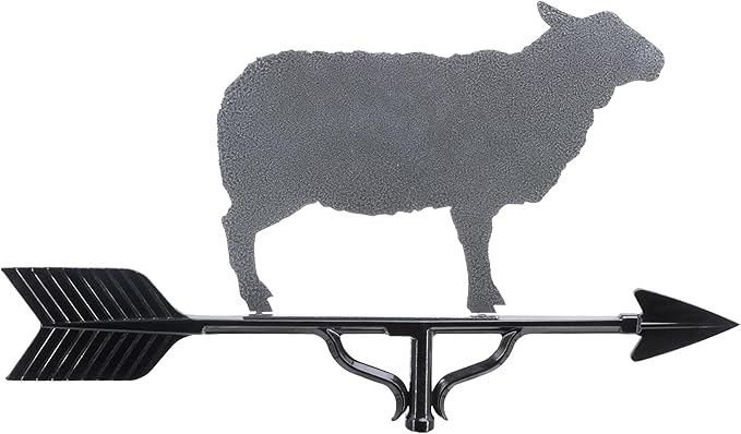 Sheep Weathervane - Metal Sheep Weathervane - Roof Mount Included - 4 Mount Options - 14 Colors Available