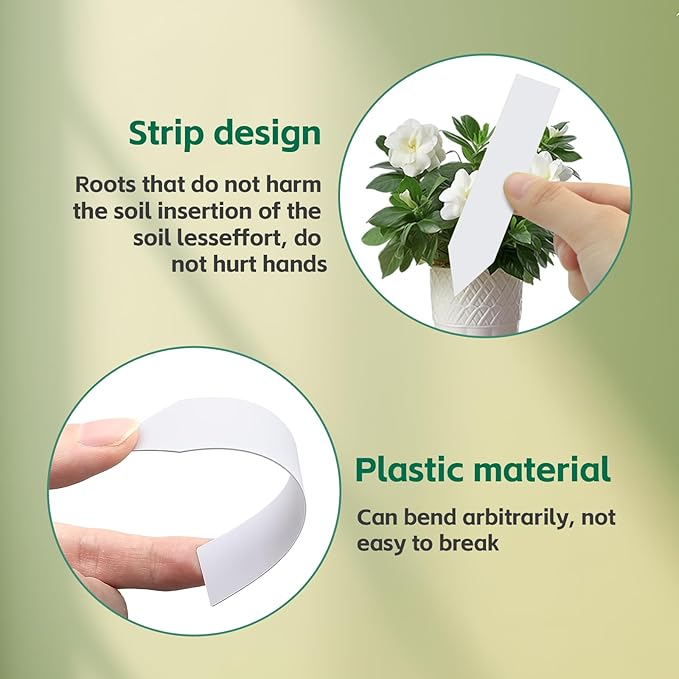 Plant Markers Garden Labels 360 Pcs Plastic Plant Labels Name Tags with Permanent Marking Pen for Seedlings Outdoor Nursery Garden Identification Stakes Tags Pot Marker White Color
