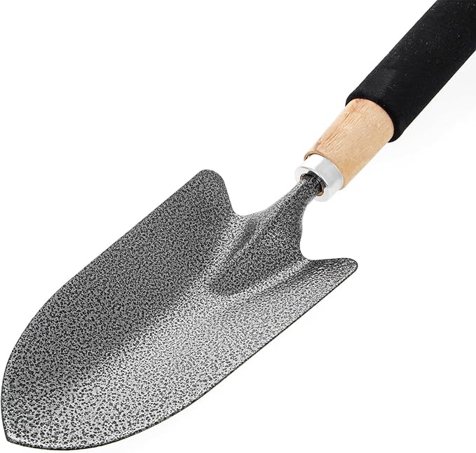 Wooden Steel Handheld Garden Round Point Shovel Tool 14 Inch
