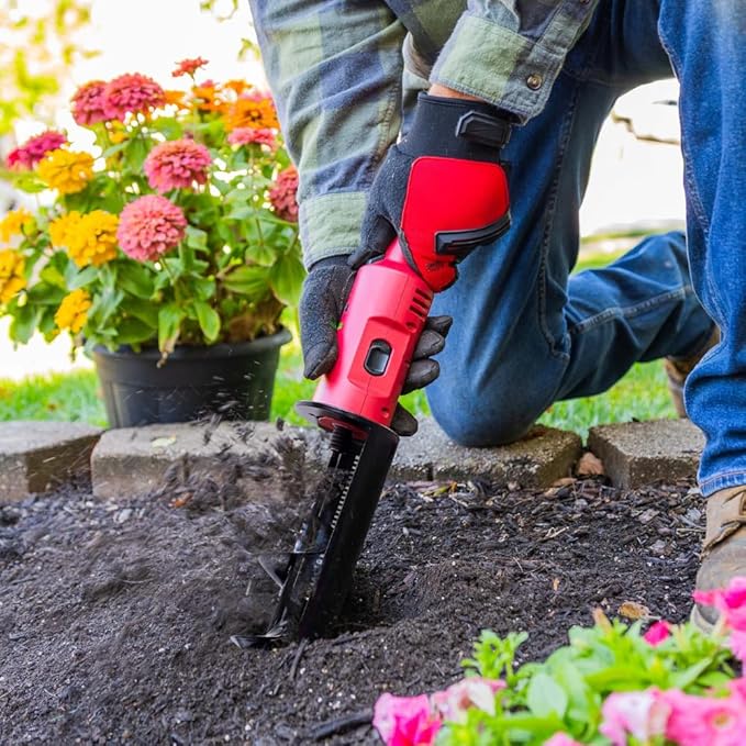 Powered Handheld Shovel with Auger & Safety Shutoff for Gardening, Landscaping & Planting - 12 Volt Battery & Charger Included