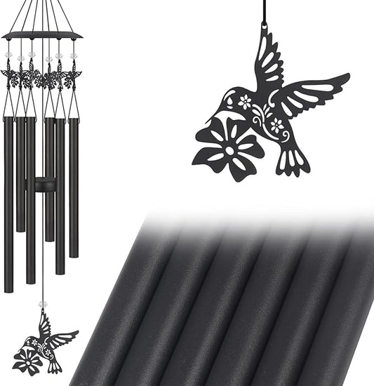 Hummingbird Wind Chimes for Outside,Sympathy Garden Decor Gifts for Women Mom and Grandma,Christmas Windchime in Loving Memory Outdoor Decoration for Yard, Patio, Porch, Lawn