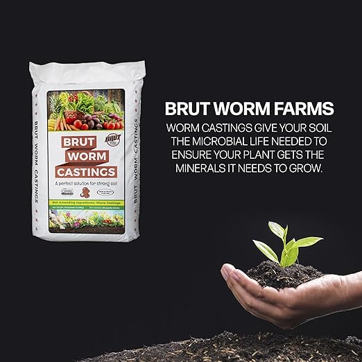 All Organic Fertilizer Worm Castings Filled with Nutrients and Minerals for a Variety of Indoor and Outdoor Plants, 30 Pounds, 2 Pack