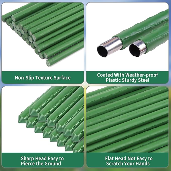Heavy-Duty 4x100FT Plastic Garden Fence with Steel Posts - UV-Resistant Snow & Pool Barrier for Deer/Dogs/Rabbits/Poultry, Construction-Grade Temporary Fencing for Patio, Backyard & Chicken Coop