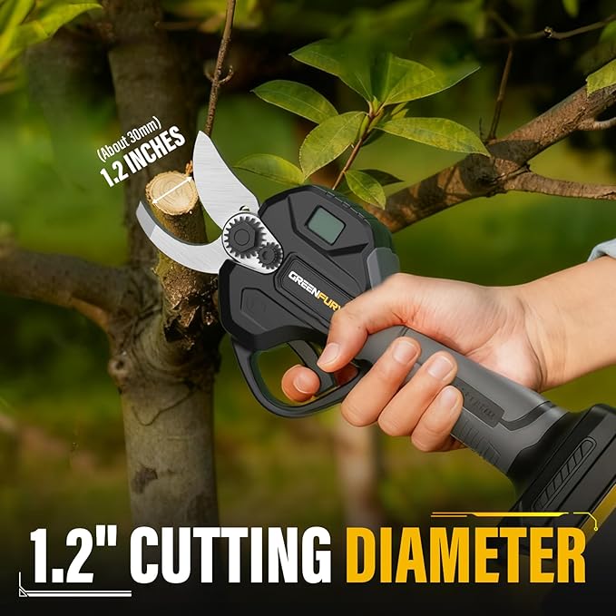 Electric Pruning Shears 2-IN-1, Compatible with Dewalt 20V Max Battery (Tool Only), 14FT Reach, 1.2" Cutting Diameter, Brushless Motor Tree Pruner for Gardening & Tree Trimming