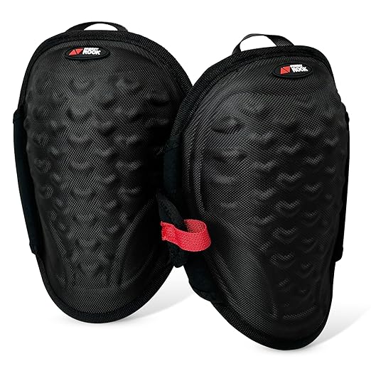 Work Knee Pads for Men Construction,Gel Roofing and Flooring Knee Pads for Women with Soft Foam Padding for All Day Comfort, Gardening Kneepads for Work with Anti-Slip 1680D Fabric Cap, Black