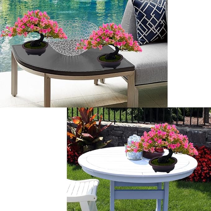 Artificial Bonsai Tree Juniper Faux Plants Indoor Small Fake Plants Decor with Ceramic Pots for Home Table Office Desk Bathroom Shelf Bedroom Living Room Farmhouse Decorations