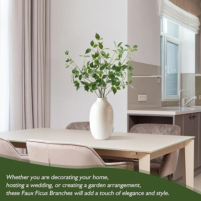 Eucalyptus Stems 32"Fake Plants Eucalyptus Greenery For Vase Artificial Plants Indoor Bay Leaves Bathroom Decor Fake Leaves Greenery Stems Eucalyptus Leaves Dining Room Decor Nordic Decor(4pcs)