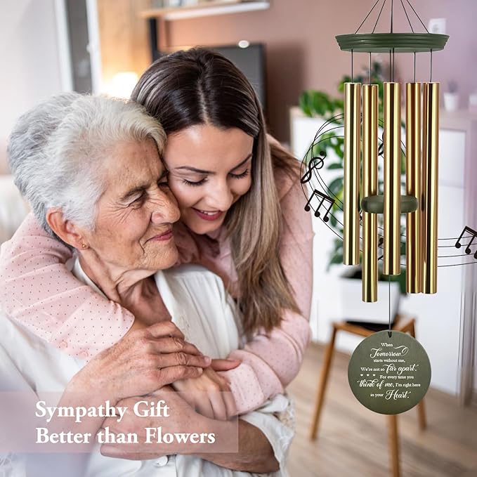 Astarin Personalized Memorial Wind Chimes Gift for Loss of a Loved One,Customized Sympathy Wind Chimes,Bereavement/Memorial Gifts in Memory of Loved One Loss for Outside(Produced in USA)