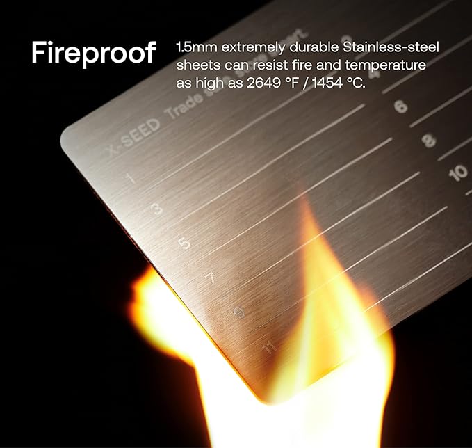 SecuX – XSEED - Secure Bitcoin Wallet Crypto Seed Storage Steel Plate - Compatible, Ledger, Trezor Hardware Wallets…