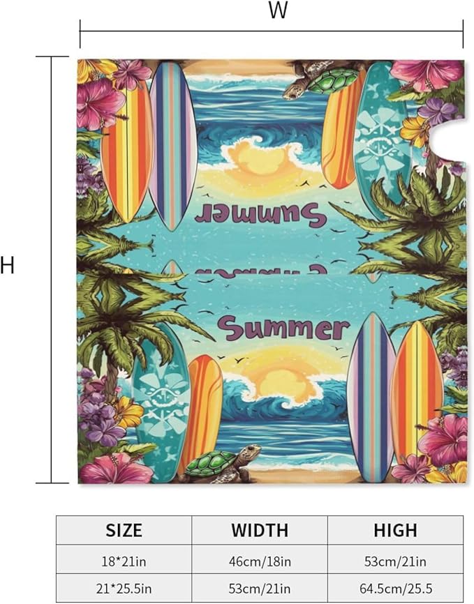 Tropical Beach Mailbox Covers Magnetic Letterbox Covers 21x18 Inch for Garden Outdoor Decoration
