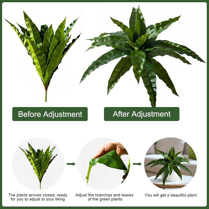 4 Pcs Artificial Greenery Stems Dracaena Faux Branches Artificial Plants Realistic Fake Dracaena Greenery Realistic Plants for Indoor Outdoor Porch Patio Home Office Living Room Decor (Light Green)