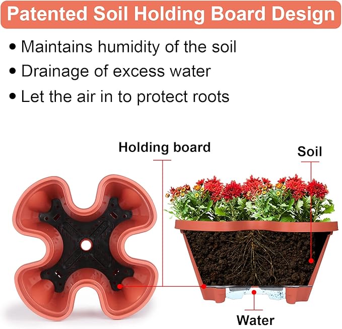 GameXcel Vertical Planter 7 Tier Stackable Planters Garden Planters Strawberry Herb Flower and Vegetable Planter Indoor Outdoor Gardening Pots with Removable Wheels and Tools 2-Pack