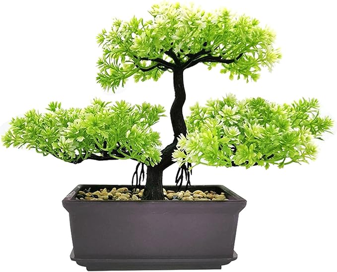 Bonsai Tree, Artificial Tree, Artificial Bonsai Plants, Artificial Bonsai Tree Juniper Faux Plants, Indoor Small Fake Plants Decor for Home Bedroom Office Desk Farmhouse Decor