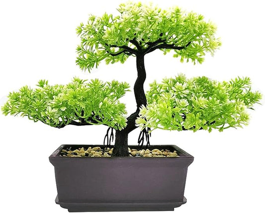 Bonsai Tree, Artificial Tree, Artificial Bonsai Plants, Artificial Bonsai Tree Juniper Faux Plants, Indoor Small Fake Plants Decor for Home Bedroom Office Desk Farmhouse Decor