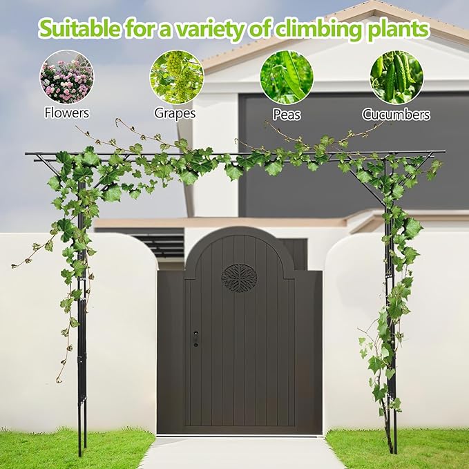 Garden Trellis Metal Garden Arbor Archway for Outdoors Climbing Plants Backyard Decorative Wedding Arches