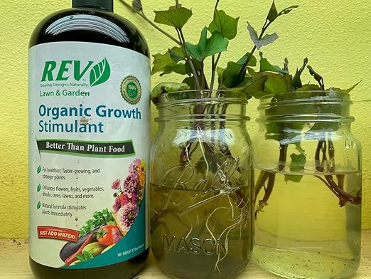 Organic REV Natural Plant Food 32oz + Logo Stickers