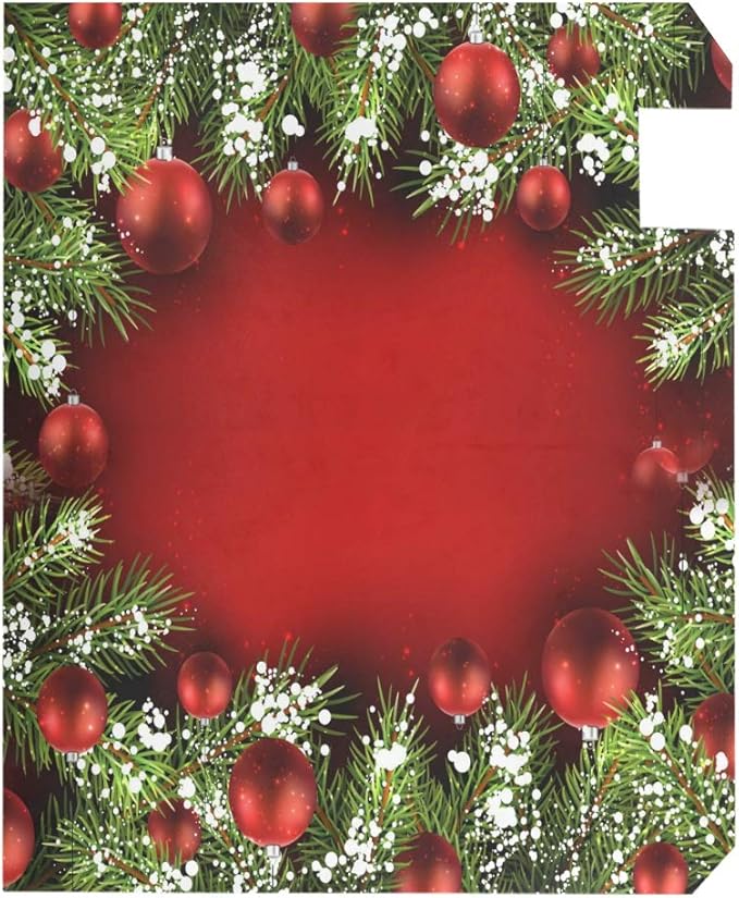 WOOR Christmas Tree Decoration Red Magnetic Magnetic Mailbox Cover Standard Size for Garden Yard Outdoor Decorations-18 x 20.8"