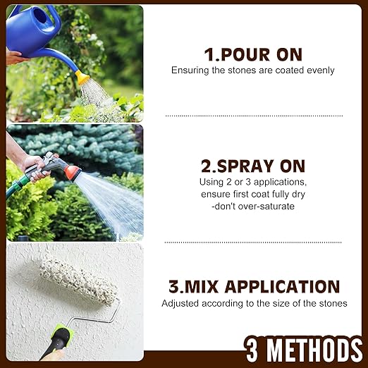 Mulch Glue - Ready to Use Landscape Adhesive - Mulch Adhesive & Gravel Glue for Bark, Pea Gravel, Stones | Non-Toxic Mulch Binder with Applicator - Brown Mulch Dye & Landscape Lock (0.5 Gallon)
