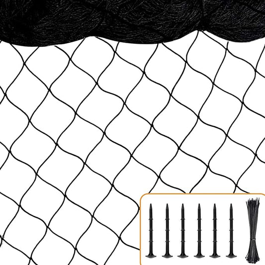 Bird Netting 25'x100' with 2.4" Square Mesh Chicken Coop Nettings, Poultry Netting Heavy Duty Nylon Nettings, Hawk Net for Chicken Run, Deer Fence Garden Fruit Tree Net