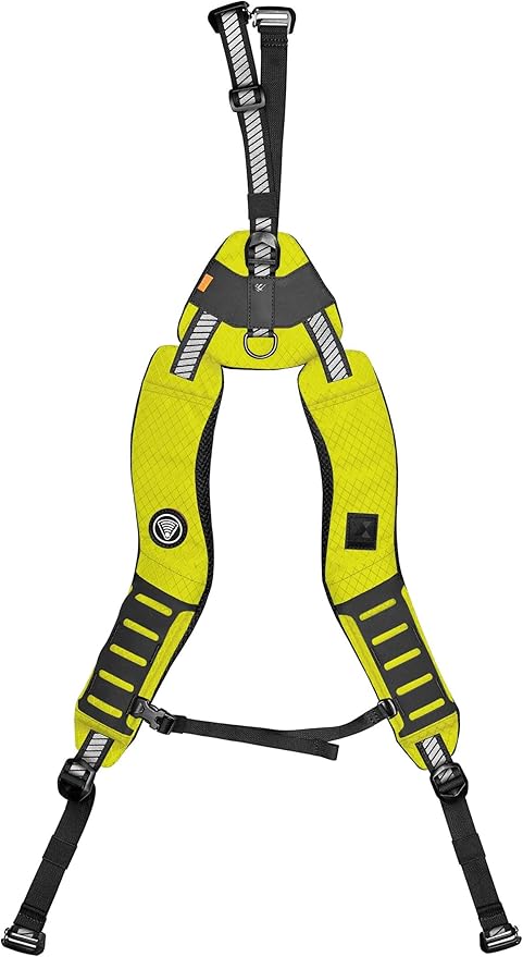 Diamondback Deluxe Suspenders for Tool Belts - Adjustable Tool Belt Suspenders for 4"- 6" Belts (Hi Viz Yellow, Medium/Large)