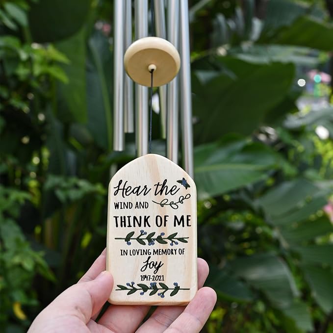 Sympathy Wind Chimes - Memorial Wind Chimes for Loss of Loved One - Sympathy Gift - Memorial Gifts - Bereavement Gift - in Memory of Loved One - Loss of Mother Father