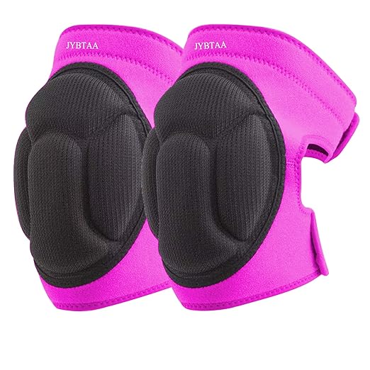 Women Knee Pads for Cleaning House Floors,Gardening Work, Carpet, Roofing,kneepads with Soft Inner Liner, Adjustable knee pads Suitable Garden,Flooring Yard,Pink M. (1 Pair)