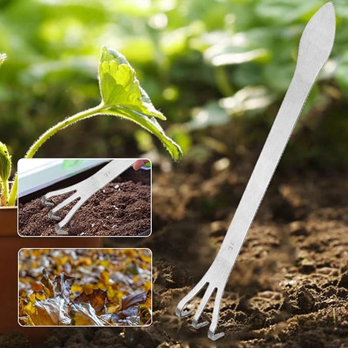 Hand Rake, 3 Prong Bonsai Rake, 9In Small Rakes Suitable for Loose Soil, Removal of Surface Weeds, Planting Bonsai Trees