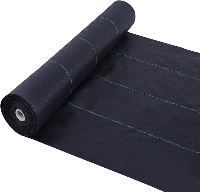 Agfabric Landscape Fabric 6.5x300ft Weed Barrier Fabric Heavy Duty, Weed Block Gardening Ground Cover Mat,Woven Geotextile Fabric for Commercial Driveway