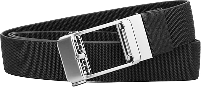 Men's Elastic Tactical Belt, Golf Work Ratchet Belt, Outdoor Nylon Casual Cuttable Belt