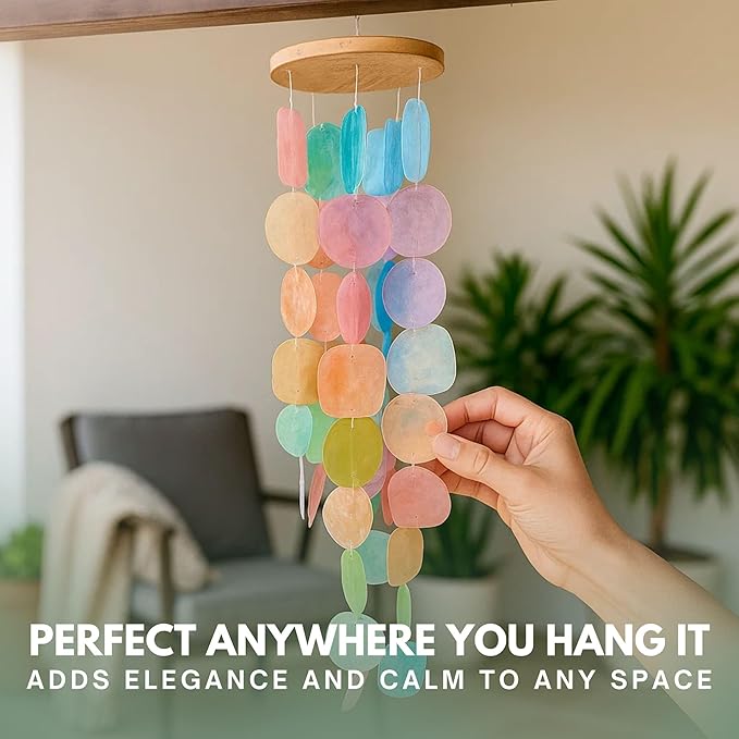 Solange & Frances Garden Decor Wind Chimes for Outside - Elegant Patio Decorations Outdoor, Yard Decor Gifts for Women, Ideal White Elephant Gifts, Christmas Decoration Indoor