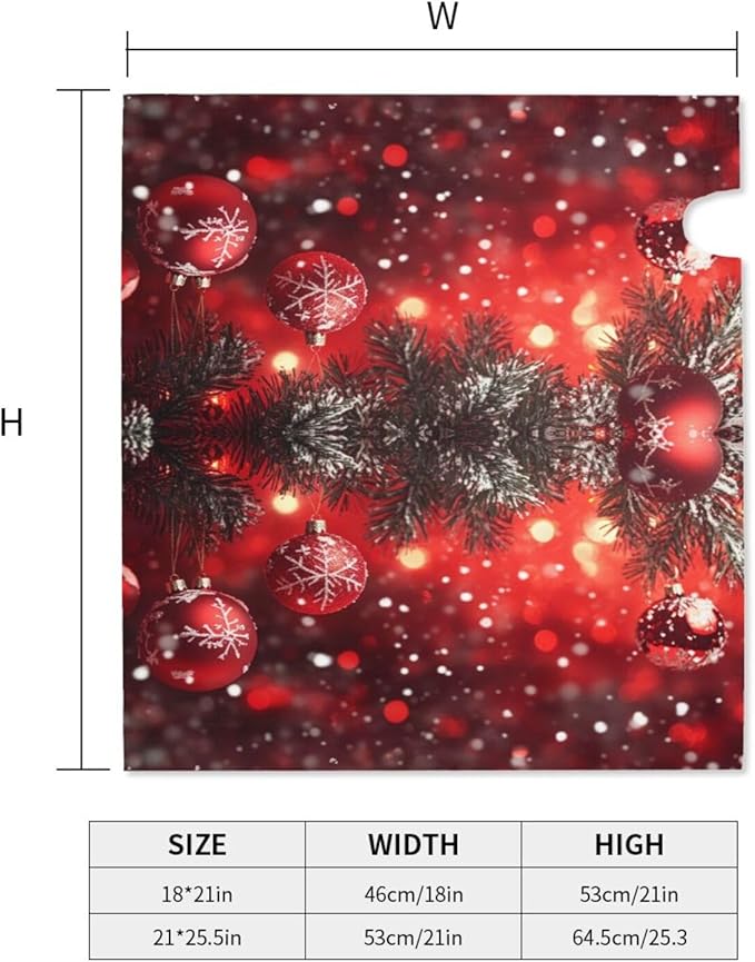 Festive Magnetic Mailbox Cover Red Christmas Ball Pattern Outdoor Mailbox Protector Holiday Seasonal Decorative Garden Yard Home Standard Size 21 x 18 Inch