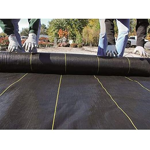 DeWitt Sunbelt Woven Ground Cover, 3.2 oz, Black, 3' x 300' - Durable Weed Barrier Fabric for Greenhouse, Garden, Outdoor Display & Landscaping