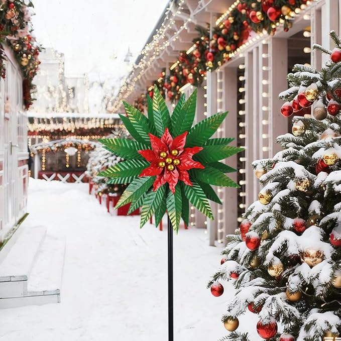 Wind Spinners Outdoor,Kinetic Wind Sculptures & Spinner 57.9 Inches Metal Windmill Christmas Outdoor Decor for Patio,Lawn & Garden