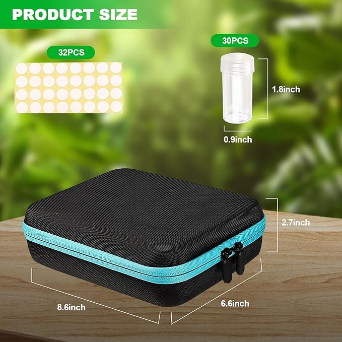 30 pcs Seed Storage Organizer, Seed Organizer Storage Box with 30 Label Sticker, Flower Plant Garden Seed Storage Containers Can Be Used for Seeds, Jewelry, Diamond Storage