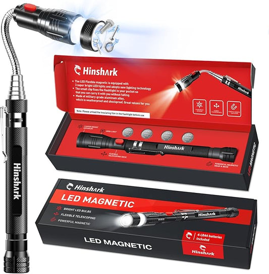 Stocking Stuffers Gifts for Men Extendable Telescoping Magnetic Pickup Tools, Mens Gifts for Christmas Birthday Gifts for Men Dad Husband Him Grandpa, White Elephant Gift for Adults Cool Gadgets Tools