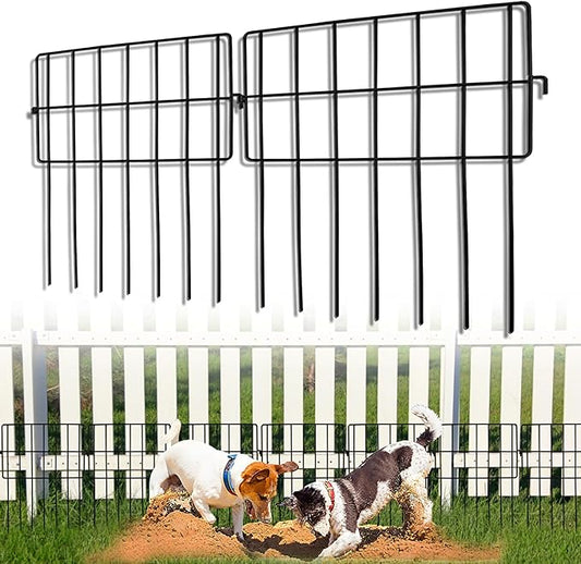 17in(H) x 26ft(L) Garden Fence Animal Barrier No Dig, 26 Panels Rustproof Small Metal Fencing, 1.5in Gap Fence Border, Outdoor Decorative Fence for Yard Dogs Rabbits